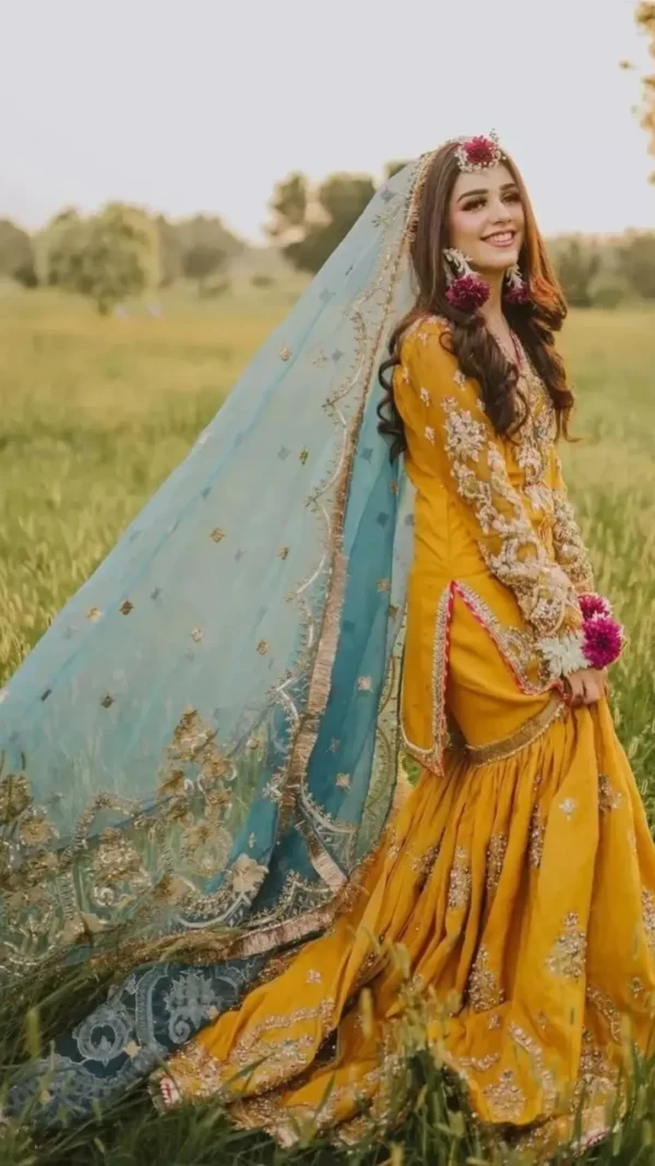Mustard Yellow Bridal Gharara