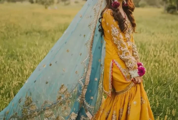 Mustard Yellow Bridal Gharara