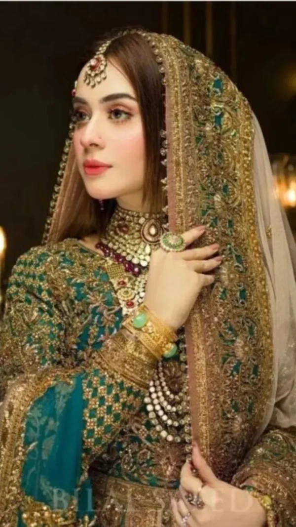 Pakistani Bridal Maxi with Pure Rawsilk fabric