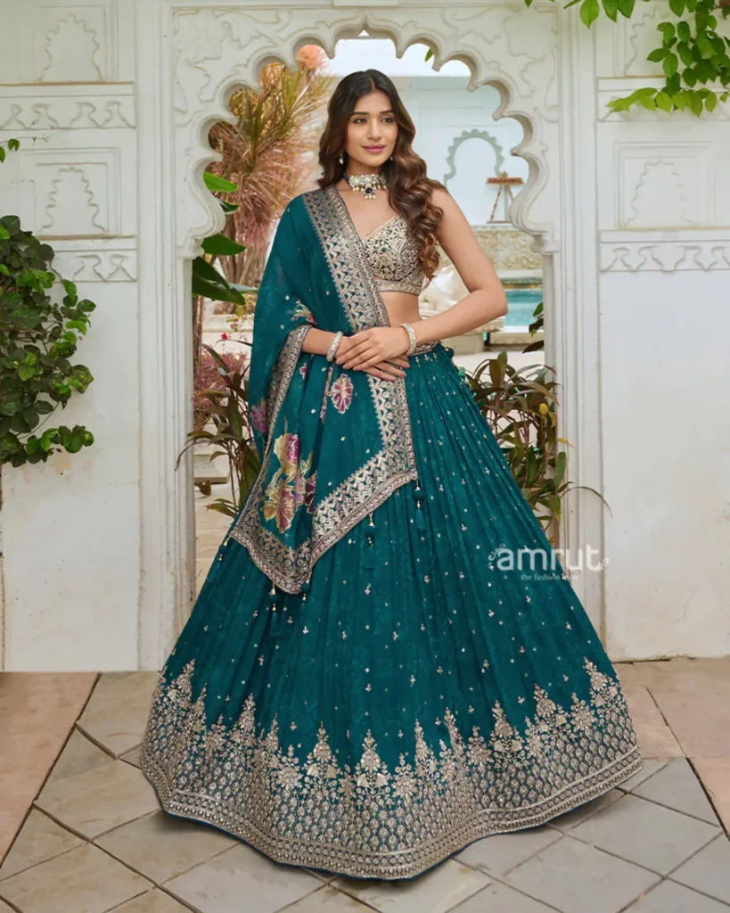 Minimalist lehenga choli design for brides in 2025